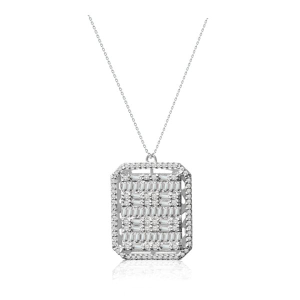 1.38 Karat Baget Pırlanta Kolye